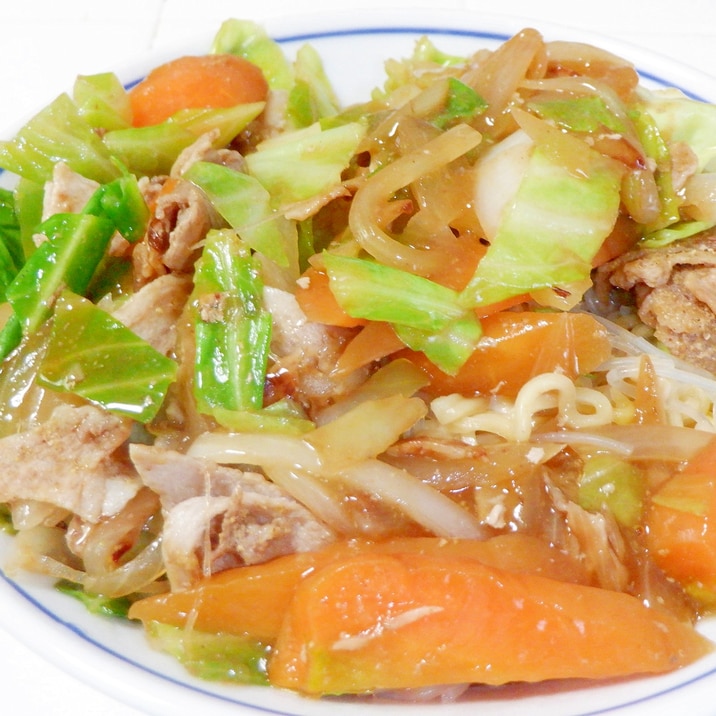 簡単♪ボリューム満点!ピリ辛餡かけ味噌ラーメン